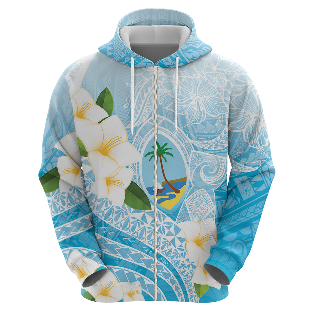 Guam Chamorro Guasali Flowers Hoodie Aqua Gradient