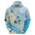 Guam Chamorro Guasali Flowers Hoodie Aqua Gradient