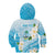 Guam Chamorro Guasali Flowers Kid Hoodie Aqua Gradient