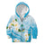 Guam Chamorro Guasali Flowers Kid Hoodie Aqua Gradient