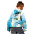 Guam Chamorro Guasali Flowers Kid Hoodie Aqua Gradient