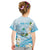 Guam Chamorro Guasali Flowers Kid T Shirt Aqua Gradient