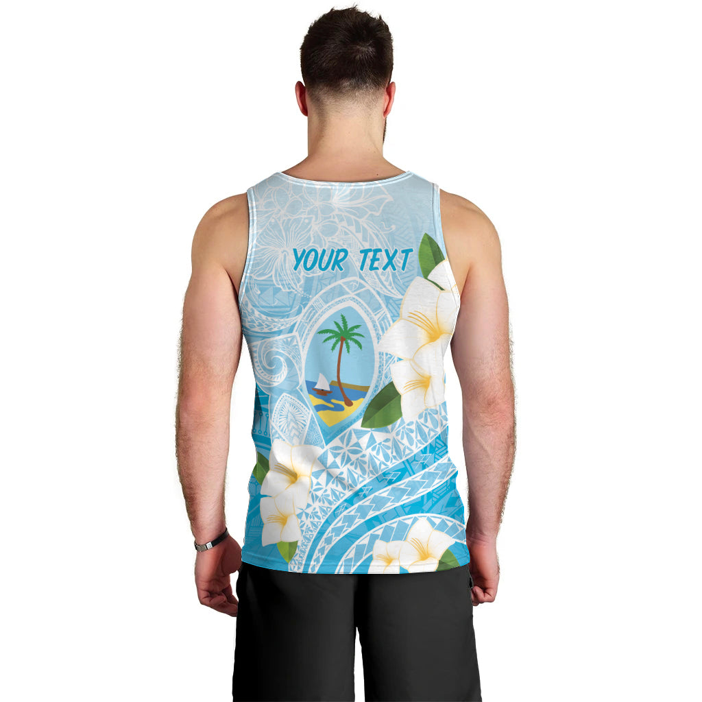 Guam Chamorro Guasali Flowers Men Tank Top Aqua Gradient