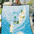 Guam Chamorro Guasali Flowers Quilt Aqua Gradient LT7