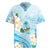 Guam Chamorro Guasali Flowers Rugby Jersey Aqua Gradient