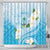 Guam Chamorro Guasali Flowers Shower Curtain Aqua Gradient LT7