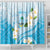 Guam Chamorro Guasali Flowers Shower Curtain Aqua Gradient LT7