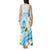 Guam Chamorro Guasali Flowers Tank Maxi Dress Aqua Gradient