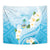 Guam Chamorro Guasali Flowers Tapestry Aqua Gradient LT7