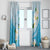 Guam Chamorro Guasali Flowers Window Curtain Aqua Gradient LT7