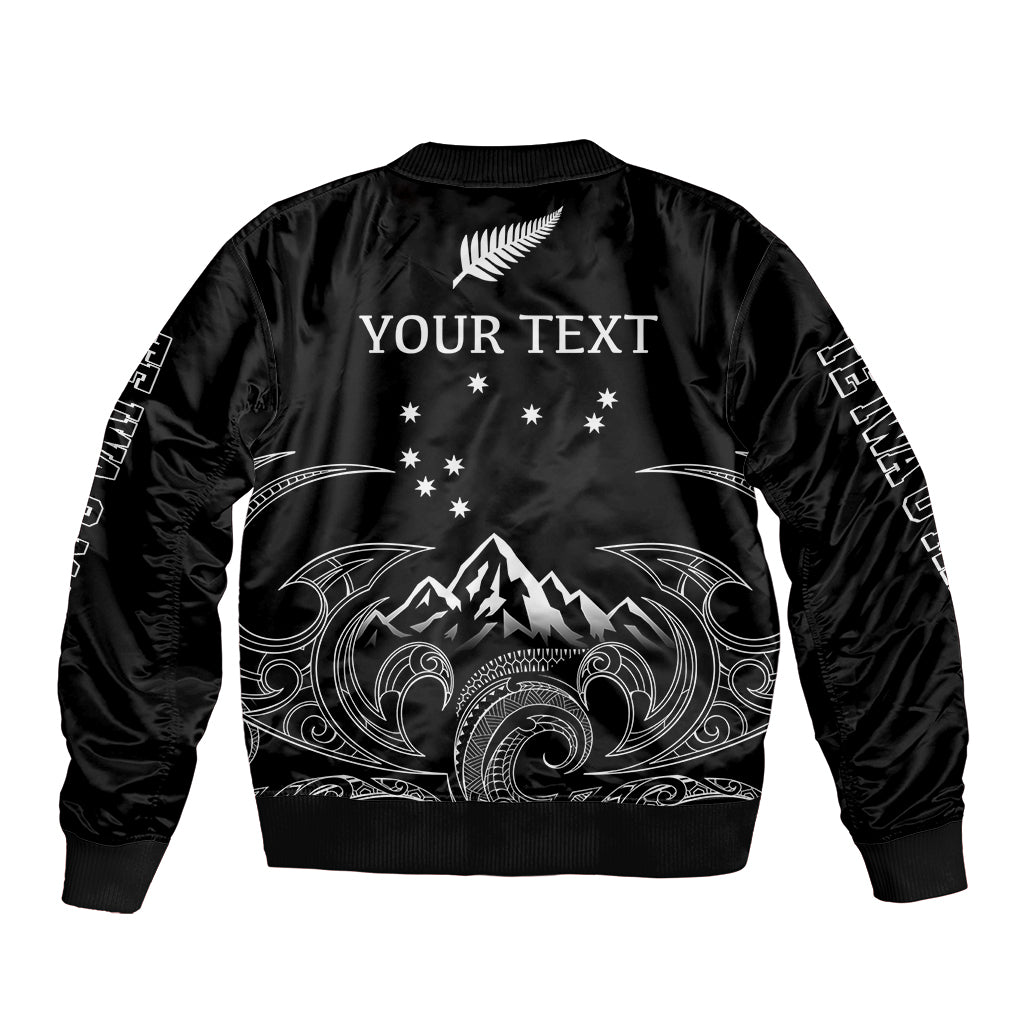 Personalised New Zealand Sleeve Zip Bomber Jacket Maori Te Iwa o Matariki LT7 - Polynesian Pride