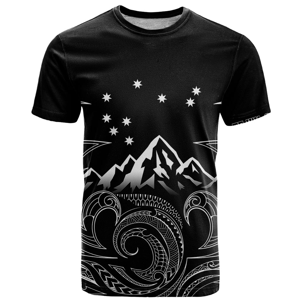 Personalised New Zealand T Shirt Maori Te Iwa o Matariki LT7 Black - Polynesian Pride