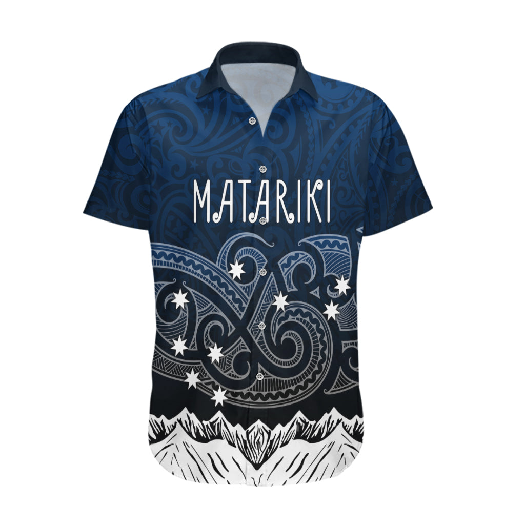 Personalised New Zealand Hawaiian Shirt Matariki Maori Patterns - Gradient LT7 Black - Polynesian Pride