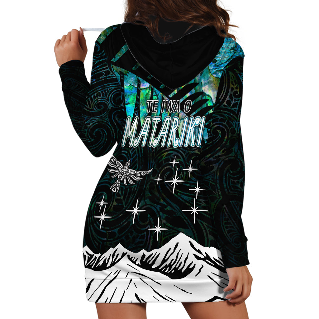 Personalised Maori New Year Hoodie Dress Matariki Mix Paua Shell LT7 - Polynesian Pride