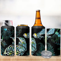 Aotearoa Maori Mahuru 4 in 1 Can Cooler Tumbler Spring Time - Paua Shell Green LT7 - Polynesian Pride