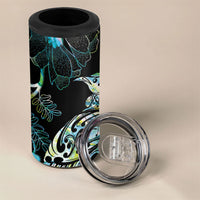 Aotearoa Maori Mahuru 4 in 1 Can Cooler Tumbler Spring Time - Paua Shell Green LT7 - Polynesian Pride
