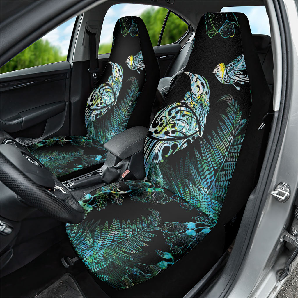 Aotearoa Maori Mahuru Car Seat Cover Spring Time - Paua Shell Green LT7 - Polynesian Pride