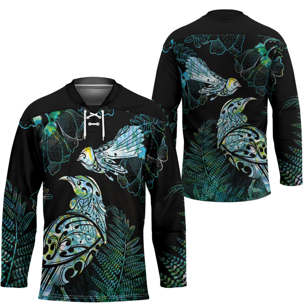 Aotearoa Maori Mahuru Hockey Jersey Spring Time - Paua Shell Green LT7 - Polynesian Pride