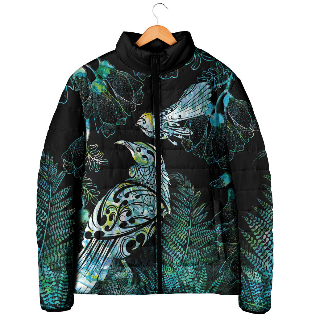 Aotearoa Maori Mahuru Padded Jacket Spring Time - Paua Shell Green LT7 - Polynesian Pride