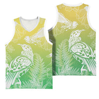 Aotearoa Maori Mahuru Tui With Pikawakawa Basketball Jersey Spring Time LT7 - Polynesian Pride