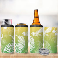 Aotearoa Maori Mahuru Tui With Pikawakawa 4 in 1 Can Cooler Tumbler Spring Time LT7 - Polynesian Pride