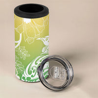 Aotearoa Maori Mahuru Tui With Pikawakawa 4 in 1 Can Cooler Tumbler Spring Time LT7 - Polynesian Pride
