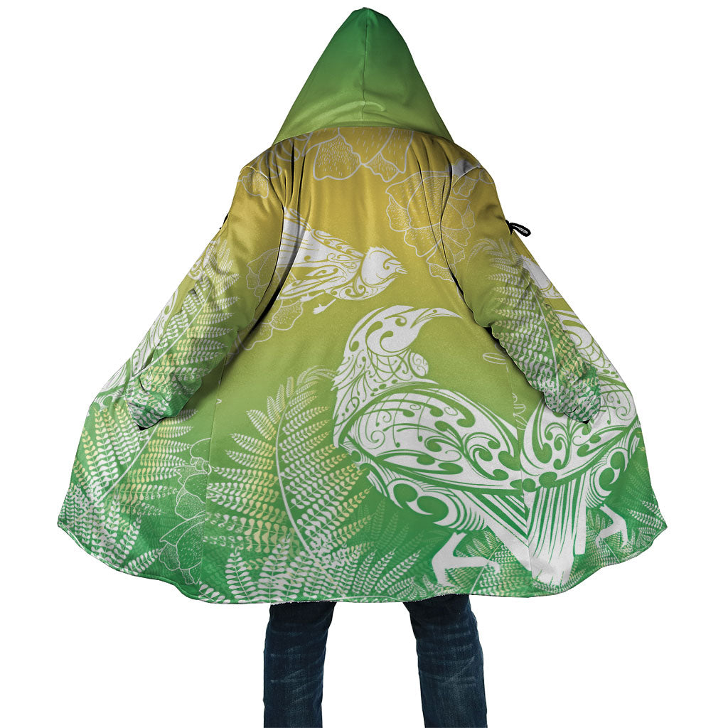 Aotearoa Maori Mahuru Tui With Pikawakawa Cloak Spring Time LT7 Unisex Green - Polynesian Pride
