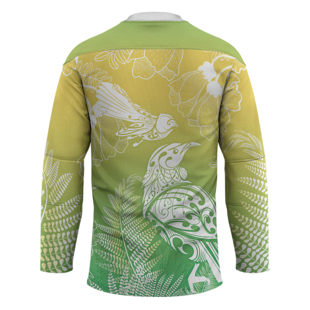 Aotearoa Maori Mahuru Tui With Pikawakawa Hockey Jersey Spring Time LT7 - Polynesian Pride