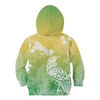 Aotearoa Maori Mahuru Tui With Pikawakawa Kid Hoodie Spring Time LT7 - Polynesian Pride