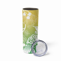 Aotearoa Maori Mahuru Tui With Pikawakawa Skinny Tumbler Spring Time LT7 - Polynesian Pride