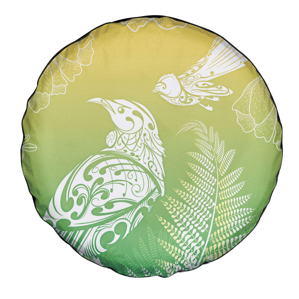 Aotearoa Maori Mahuru Tui With Pikawakawa Spare Tire Cover Spring Time LT7 - Polynesian Pride