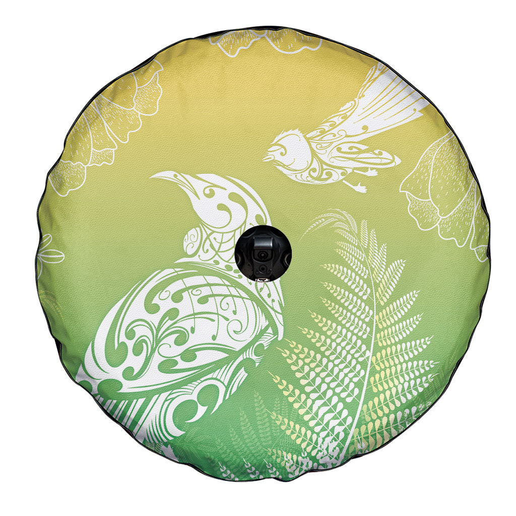 Aotearoa Maori Mahuru Tui With Pikawakawa Spare Tire Cover Spring Time LT7 - Polynesian Pride