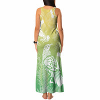 Aotearoa Maori Mahuru Tui With Pikawakawa Tank Maxi Dress Spring Time LT7 - Polynesian Pride