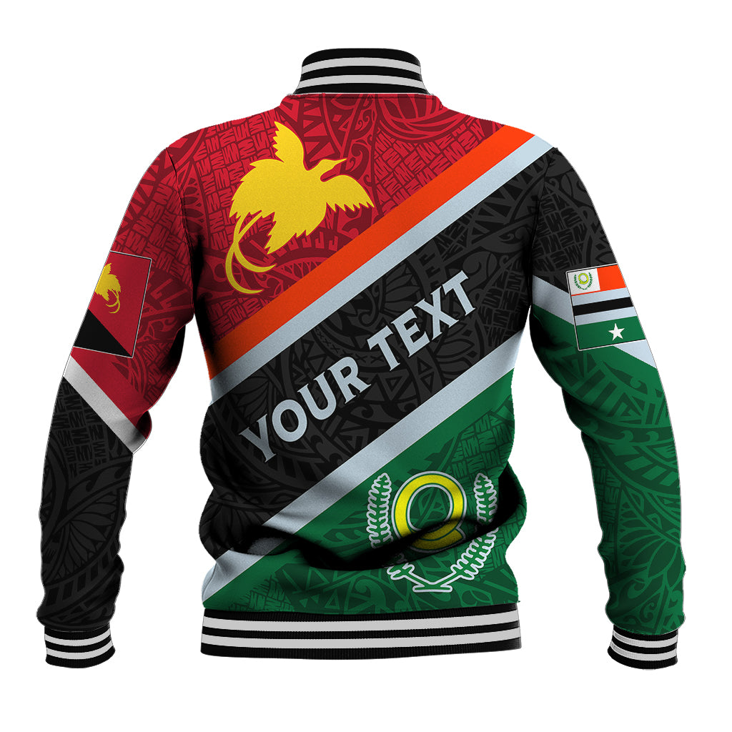 Personalised Penama and Papua New Guinea Day Baseball Jacket Emblem Mix Style LT7 - Polynesian Pride
