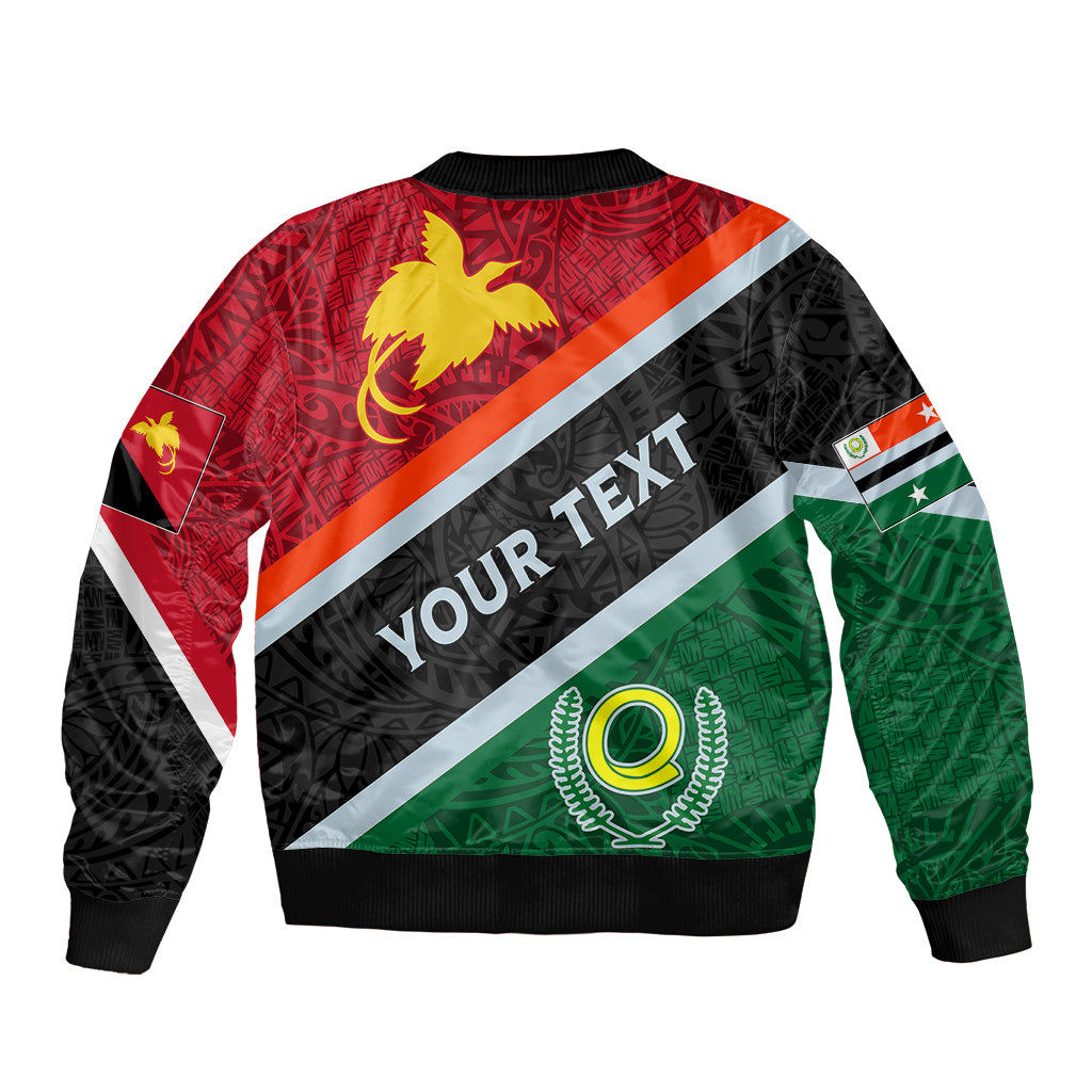 Personalised Penama and Papua New Guinea Day Bomber Jacket Emblem Mix Style LT7 - Polynesian Pride