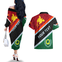 personalised-penama-and-papua-new-guinea-day-couples-matching-off-the-shoulder-long-sleeve-dress-and-hawaiian-shirt-emblem-mix-style