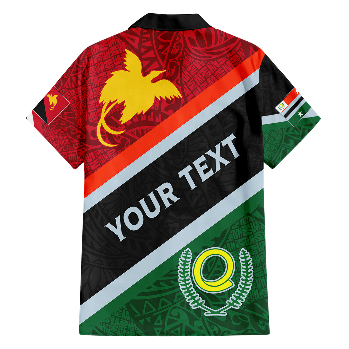 personalised-penama-and-papua-new-guinea-day-family-matching-short-sleeve-bodycon-dress-and-hawaiian-shirt-emblem-mix-style