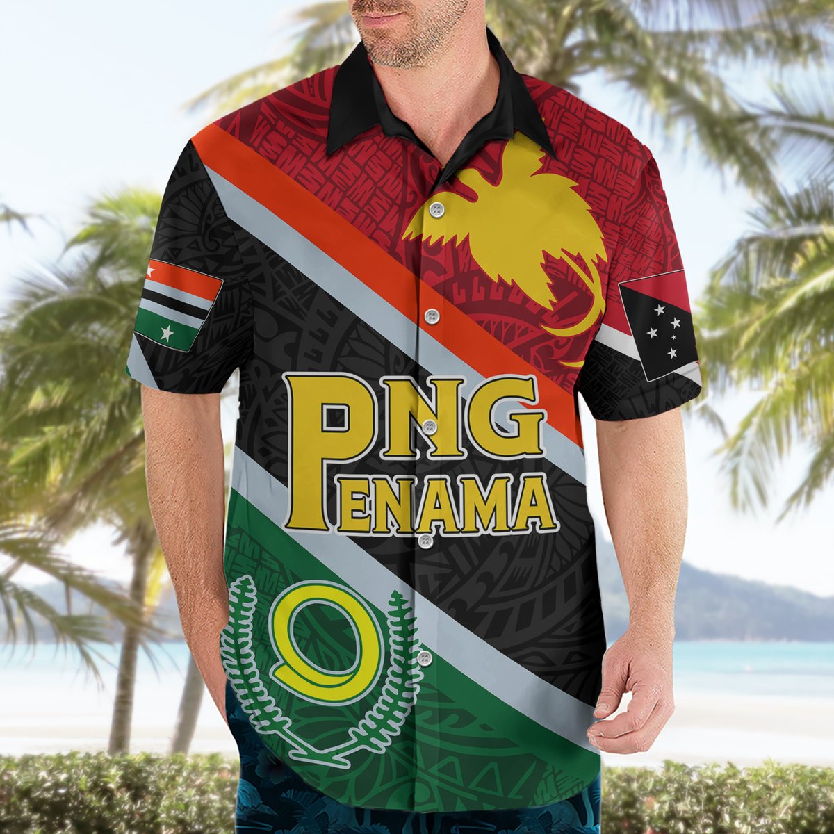 Personalised Penama and Papua New Guinea Day Hawaiian Shirt Emblem Mix Style LT7 - Polynesian Pride