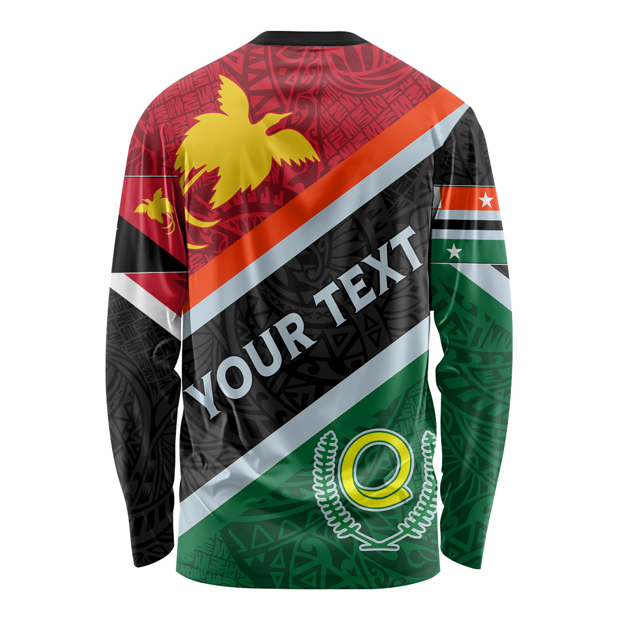 Personalised Penama and Papua New Guinea Day Long Sleeve Shirt Emblem Mix Style LT7 - Polynesian Pride