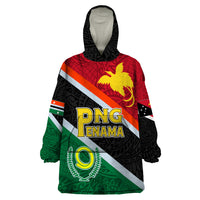 Personalised Penama and Papua New Guinea Day Wearable Blanket Hoodie Emblem Mix Style LT7 One Size Colorful - Polynesian Pride
