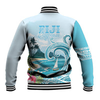 Bula Fiji Seascape Baseball Jacket Fiji Day - Islands Heritage LT7 - Polynesian Pride