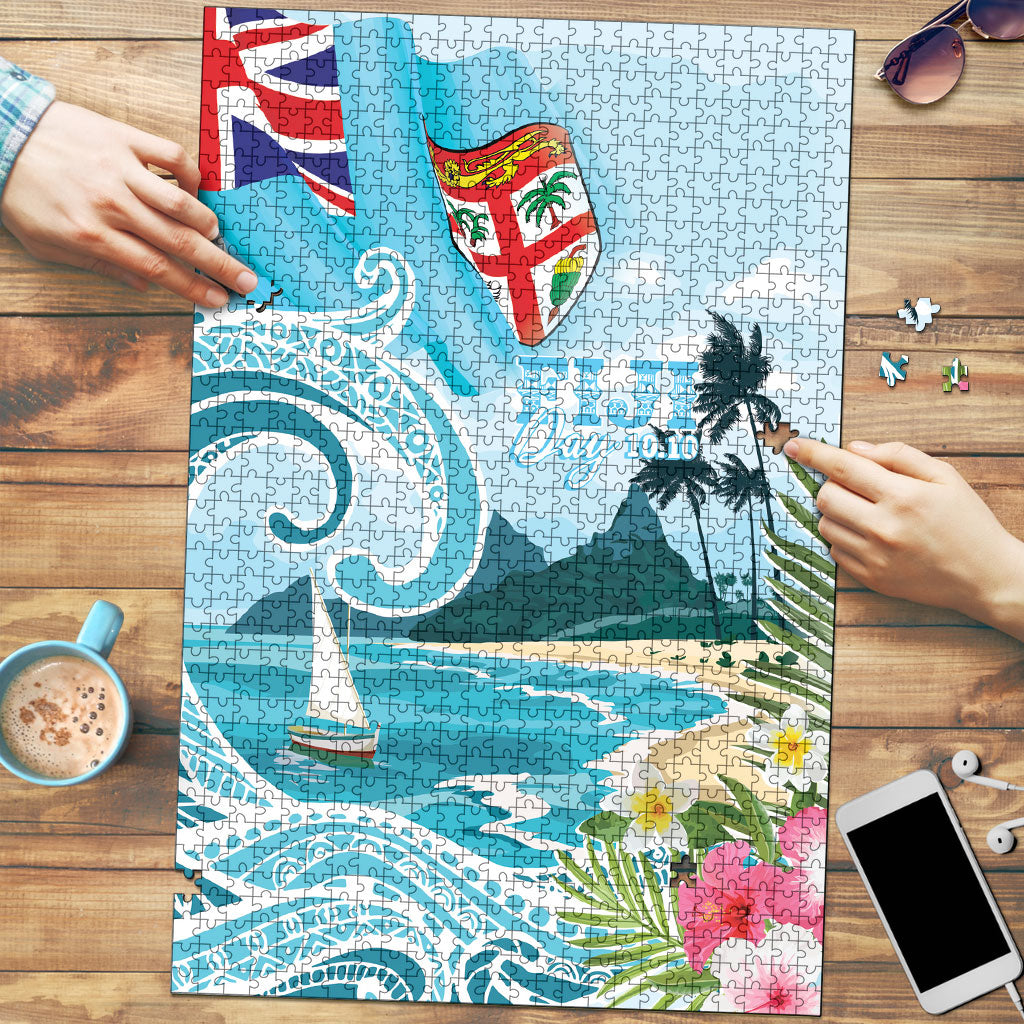 Bula Fiji Seascape Puzzle Fiji Day - Islands Heritage LT7 Multicolor - Polynesian Pride