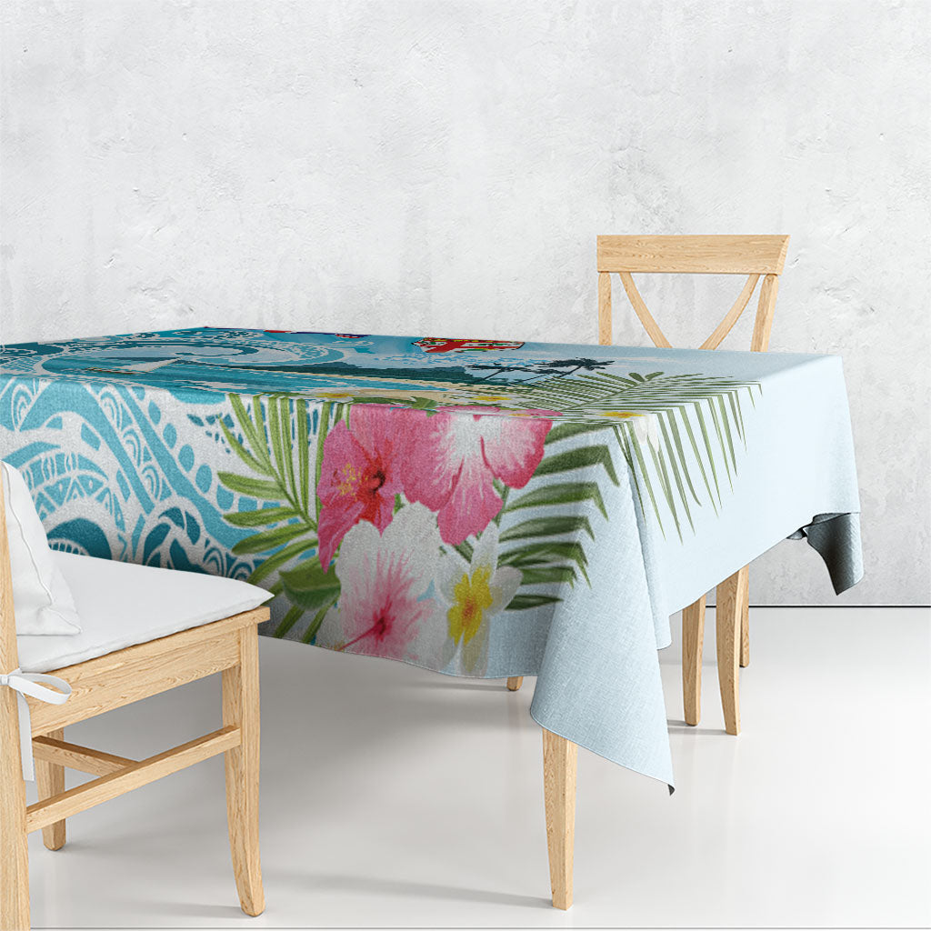 Bula Fiji Seascape Tablecloth Fiji Day - Islands Heritage LT7 - Polynesian Pride