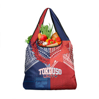 TokoUso Tonga Samoa Brothers Forever Grocery Bag Ulafala and Heilala Unity LT7 1-pack One Size Red Blue - Polynesian Pride