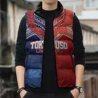 TokoUso Tonga Samoa Brothers Forever Custom Sleeveless Puffer Jacket Ulafala and Heilala Unity LT7 - Polynesian Pride