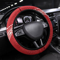 TokoUso Tonga Samoa Brothers Forever Steering Wheel Cover Ulafala and Heilala Unity LT7 Universal Fit Red Blue - Polynesian Pride