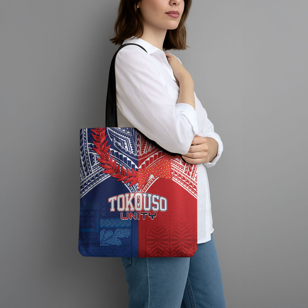 TokoUso Tonga Samoa Brothers Forever Tote Bag Ulafala and Heilala Unity LT7 - Polynesian Pride