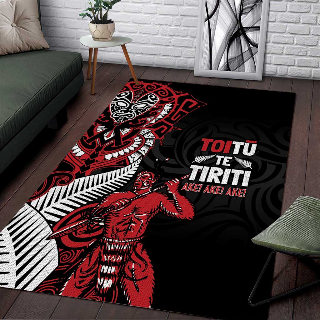 Aotearoa Toitu Te Tiriti Area Rug Whakairo Wheku