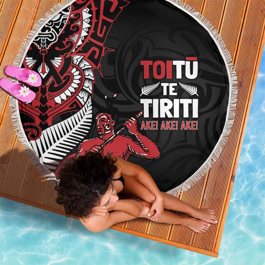 Aotearoa Toitu Te Tiriti Beach Blanket Whakairo Wheku LT7 - Polynesian Pride