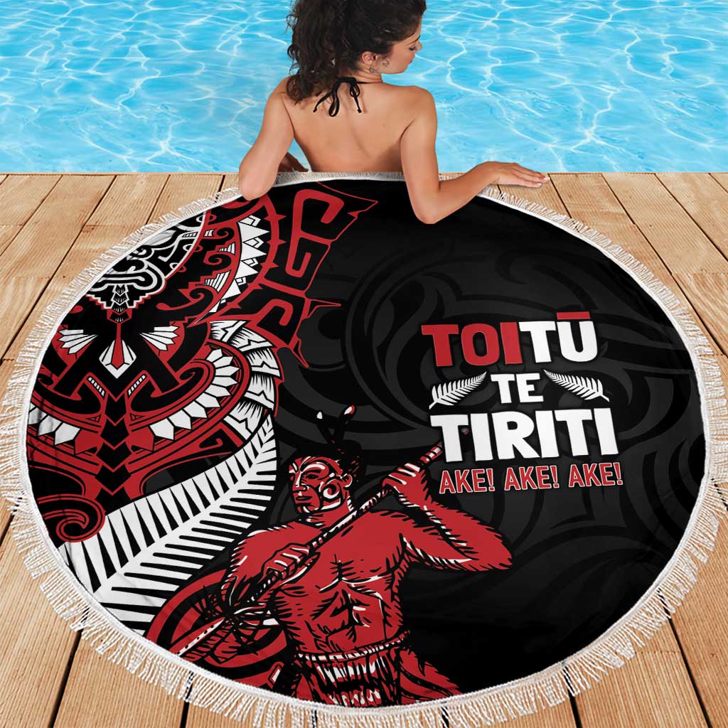 Aotearoa Toitu Te Tiriti Beach Blanket Whakairo Wheku LT7 - Polynesian Pride